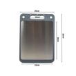 Tocator plastic cu suprafata antibacteriana din otel, Verk Group, gri, fata dubla, cu maner, 25x35 cm