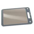Tocator plastic cu suprafata antibacteriana din otel, Verk Group, gri, fata dubla, cu maner, 25x35 cm