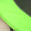 Trambulina copii 3-10 ani, 140x155 cm, cu plasa protectie, cos de baschet, 20 bile colorate, verde si galben, max 50 kg