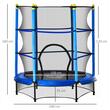 Trambulina copii 3-6 ani, 108x160 cm, cu plasa protectie, negru si albastru, max 45 kg