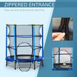 Trambulina copii 3-6 ani, 108x160 cm, cu plasa protectie, negru si albastru, max 45 kg
