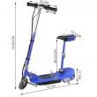 Trotineta electrica Scooter, cu scaun, 100-240V, albastru, max 12 km/h