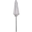 Umbrela gradina/balcon/terasa, semirotunda, cu manivela, stalp aluminiu, gri, 196 cm