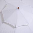 Umbrela gradina/terasa, acoperis dublu pentru ventilatie, stalp lemn, alb, 265 cm