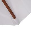Umbrela gradina/terasa, acoperis dublu pentru ventilatie, stalp lemn, alb, 265 cm