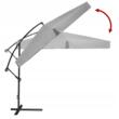 Umbrela gradina/terasa cu LED, Chomik, articulatie tip banana, gri, 300 cm