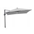 Umbrela gradina/terasa cu LED, Chomik, articulatie tip banana, gri, 300x300 cm