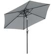 Umbrela gradina/terasa, cu inclinatie, manivela, gri, 230 cm