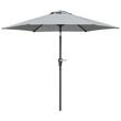 Umbrela gradina/terasa, cu inclinatie, manivela, gri, 230 cm