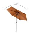 Umbrela gradina/terasa, cu inclinatie si manivela, maro, 3 m, Malatec 