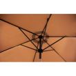 Umbrela gradina/terasa, cu inclinatie si manivela, maro, 3 m, Malatec 