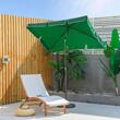 Umbrela gradina/terasa, cu inclinatie, stalp aluminiu, verde, 198x130x245 cm