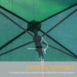 Umbrela gradina/terasa, cu inclinatie, stalp aluminiu, verde, 198x130x245 cm