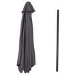 Umbrela gradina/terasa, stalp aluminiu, cu inclinatie, manivela, gri inchis, 270 cm