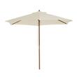Umbrela gradina/terasa,​​​​​​​ stalp lemn, crem, 250 cm