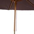 Umbrela gradina/terasa, stalp lemn, maro, 250 cm