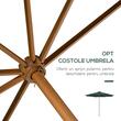 Umbrela gradina/terasa, stalp lemn, verde, 300 cm