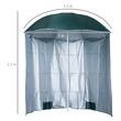 Umbrela plaja cu parasolar, 2 contragreutati, verde inchis, 200 cm