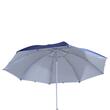 Umbrela plaja/gradina, 2 in 1, albastru si alb, 210 cm