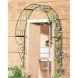 Pergola metalica, arcada, pentru usa, 110x21x106 cm