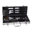 Ustensile pentru gratar, barbeque, inox, trusa aluminiu, set 5 piese, 35 cm, Kaminer