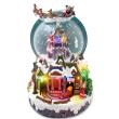 Decoratiune Craciun, glob muzical cu zapada, 16 LED, 26x20x34 cm 