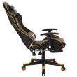 Scaun de gaming, cu suport de picioare, negru-galben, Infini no.16 