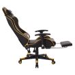 Scaun de gaming, cu suport de picioare, negru-galben, Infini no.16 