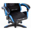 Scaun de gaming, negru-albastru, Infini Five 