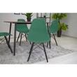 Set 4 scaune stil scandinav, Artool, Osaka, PP, lemn, verde si negru, 46x54x81 cm