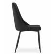 Set 4 scaune stil scandinav, Artool, Imola, catifea, metal, negru, 48.5x61x93.5 cm