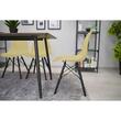 Set 4 scaune stil scandinav, Artool, Osaka, PP, lemn, crem si negru, 46x54x81 cm