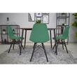 Set 4 scaune stil scandinav, Artool, Osaka, PP, lemn, verde si negru, 46x54x81 cm