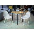 Scaun stil scandinav, PP, lemn, gri, 46x52x82 cm, Ada