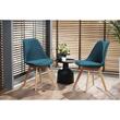 Scaun stil scandinav, stofa, lemn, verde marin, 49x55x82 cm, Alta