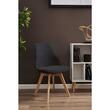 Scaun stil scandinav, stofa, lemn, negru, 49x55x82 cm, Alta