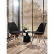 Scaun stil scandinav, stofa, lemn, negru, 49x55x82 cm, Alta