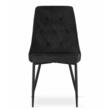 Set 4 scaune stil scandinav, Artool, Imola, catifea, metal, negru, 48.5x61x93.5 cm