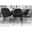 Scaun stil scandinav, Artool, Lugo, catifea, metal, negru, 57.5x56.5x86.5 cm