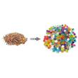 Set 5 bile decorative hidrogel, pentru udarea plantelor, multicolor, 5 g