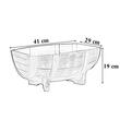 Set 4 ghivece pentru flori model butoi teak 41x29x19 cm 