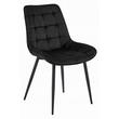 Set 4 scaune bucatarie/living, Artool, Bera, catifea neagra, picioare metal negru, 54x60x88 cm
