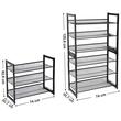 Suport depozitat incaltaminte, Songmics, 3 polite, metal, negru, 74x30.7x62.8 cm