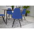 Scaun stil scandinav, Artool, Osaka, PP, lemn, albastru si negru, 46x54x81 cm