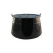 Ceaun emailat cu maner, fund plat, 6 L, Perfect Home 