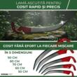 Coasa manuala forjata, 600 mm – lama batuta pentru cosit fan, iarba si buruieni, otel durabil, Strend Pro