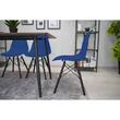 Scaun stil scandinav, Artool, Osaka, PP, lemn, albastru si negru, 46x54x81 cm