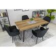 Scaun stil scandinav, Artool, Lugo, catifea, metal, negru, 57.5x56.5x86.5 cm