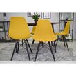 Scaun stil scandinav, Artool, Osaka, PP, lemn, mustar si negru, 46x54x81 cm