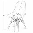 Scaun bucatarie/living, Artool, Nordik, PP galben, picioare lemn negru, 46x54x81 cm